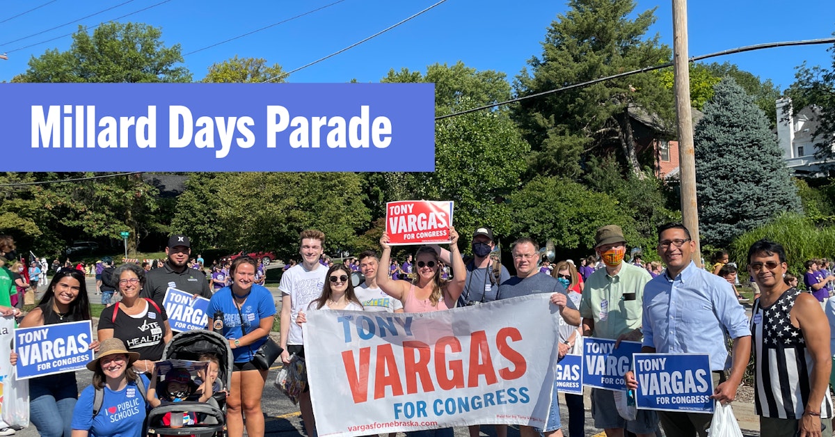 Millard Days Parade · Tony Vargas for Congress